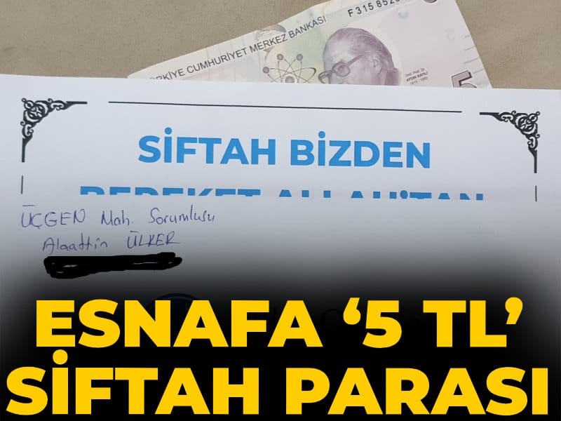 Esnafa 5 TL Siftah Desteği Tepki Topladı